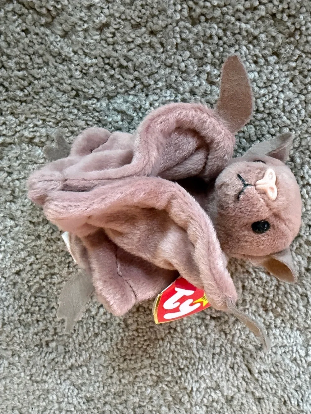 NWT TY Plush Small Pet Brown Batty 10/29/1996